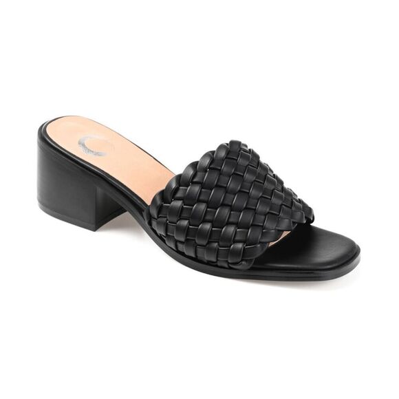 Journee Collection Women's Fylicia Woven Sandals - Black 7.5M - Picture 7 of 8